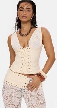 MURCI Kiki Top Lace Up Corset Top Women’s US 0